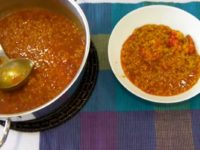 Arroz meloso con carabineros
