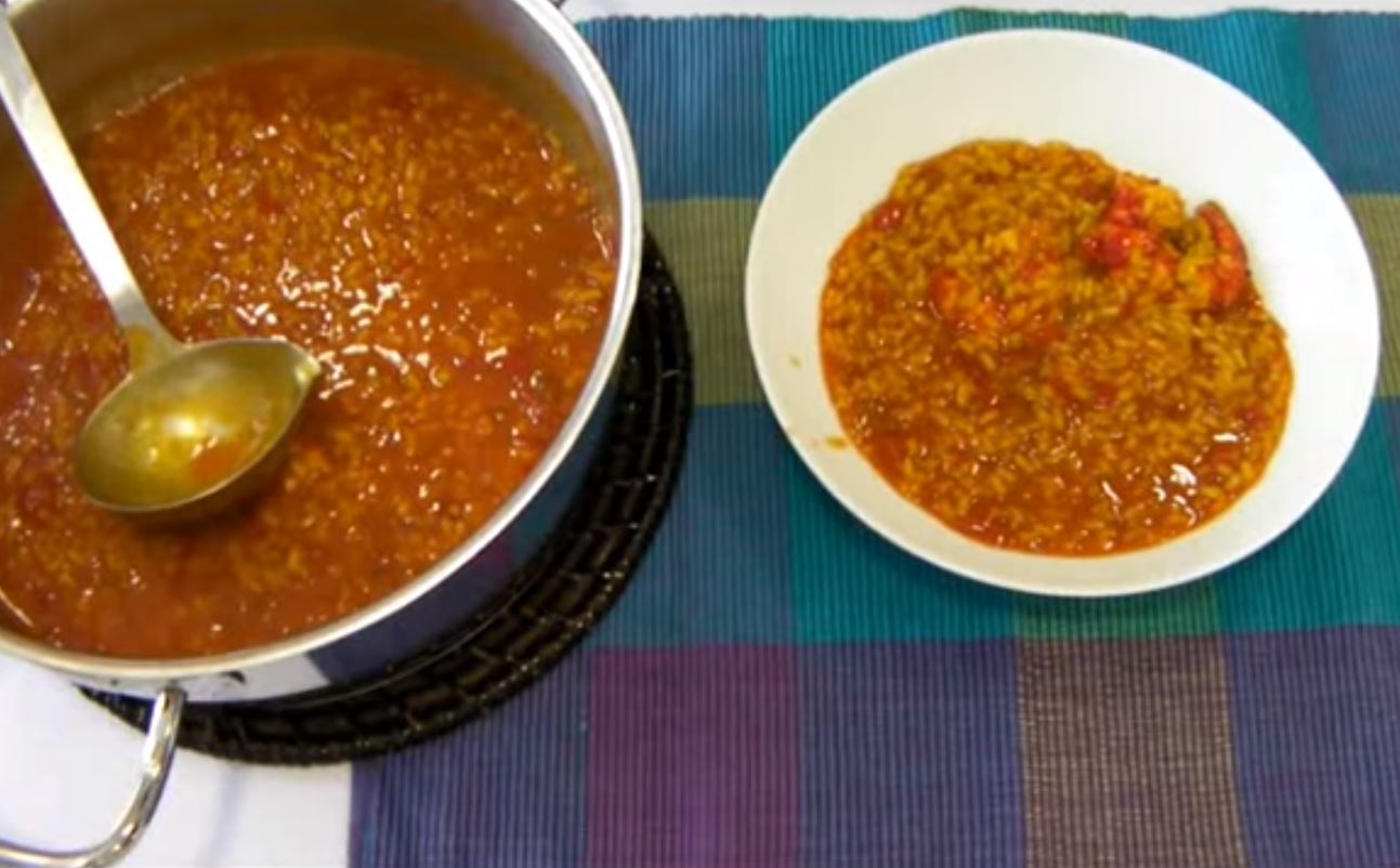 Arroz meloso con carabineros