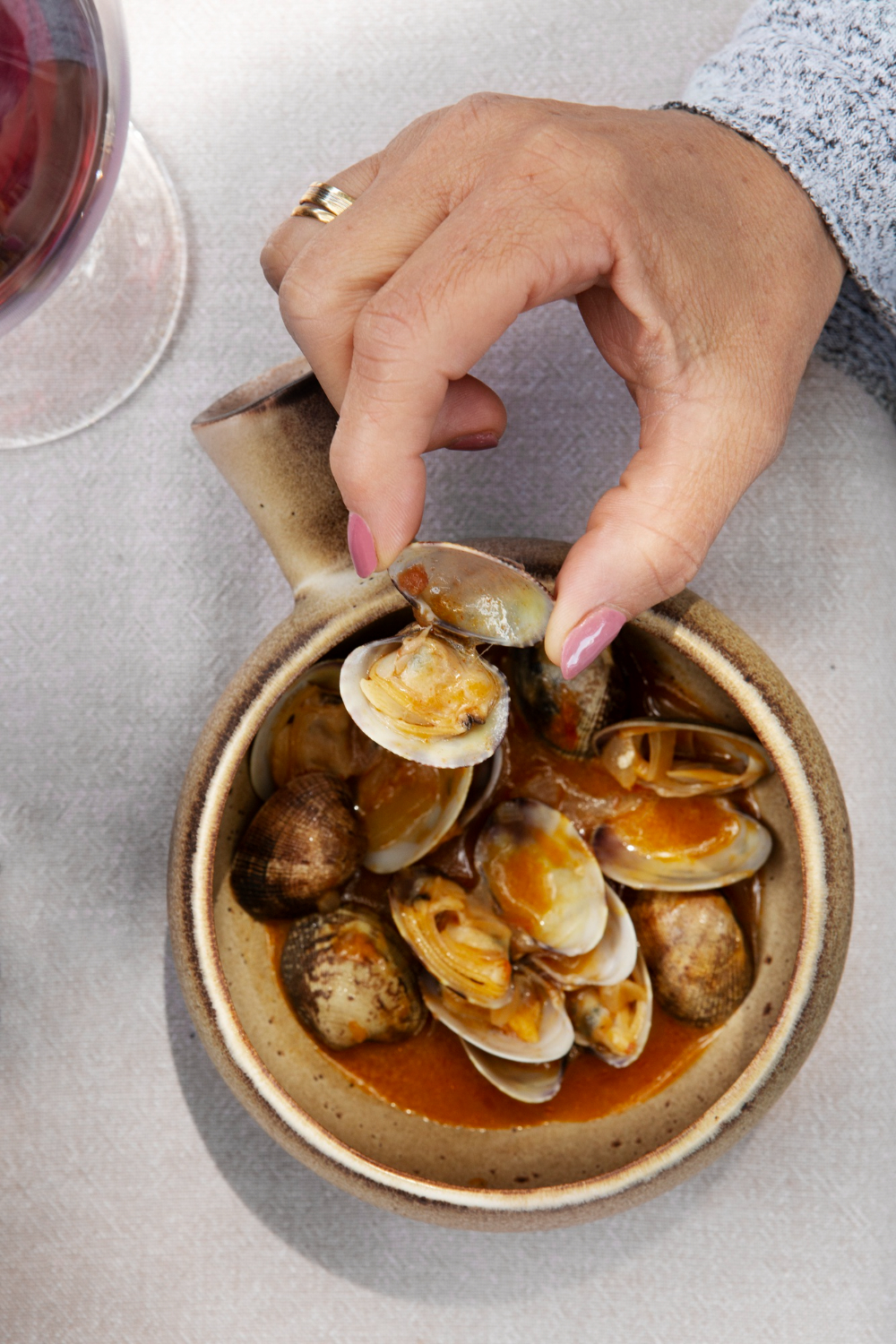 Receta Almejas a la Marinera