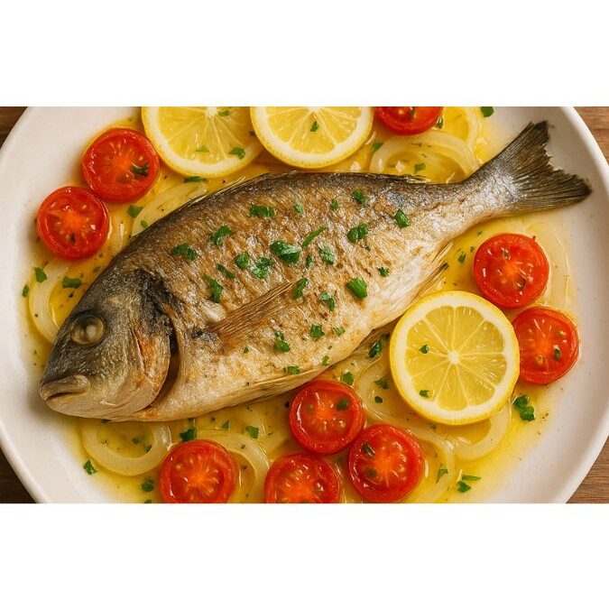 Dorada al horno con limón