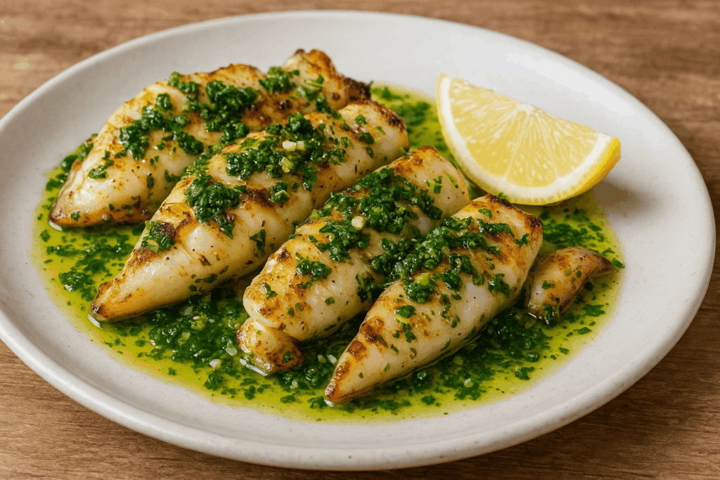 Sepia a la Plancha con Ajo y Perejil